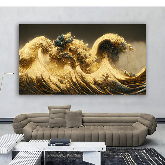 Hokusai Canvas, The Wave off Kanagawa Canvas Decor, Wall Art Canvas, Rough Sea Canvas Print, Wave Wall Decor, Sea Canvas Painting