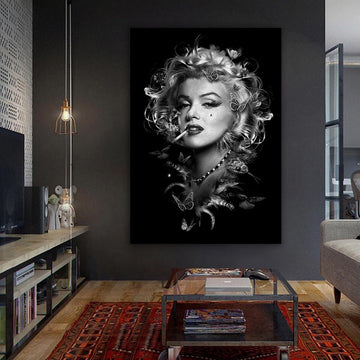 Marilyn Monroe Canvas Print Art, Marilyn Monroe Wall Art, Marilyn Monroe Poster, Famous Canvas Wall Decor, Home Decor, Smoking Woman Art