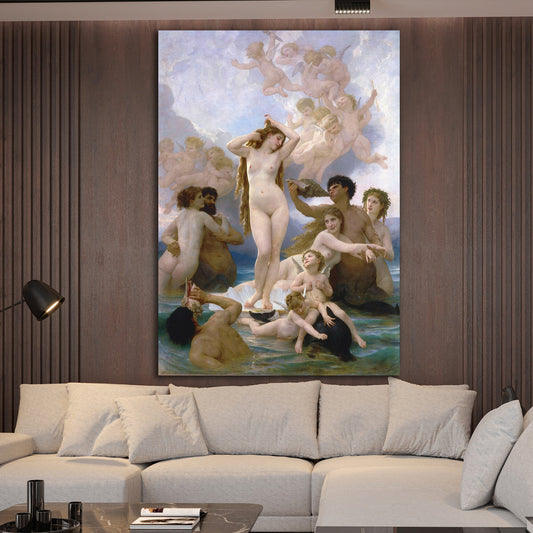William Bouguereau, Birth of Venus, canvas wall art, Classic prints, Vintage prints, reproduction canvas wall art