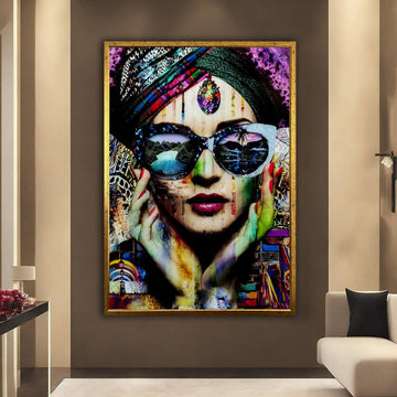 Abstract face art, woman wall art, woman portrait, abstract woman art, Woman Portrait Abstract Face canvas, woman wall art