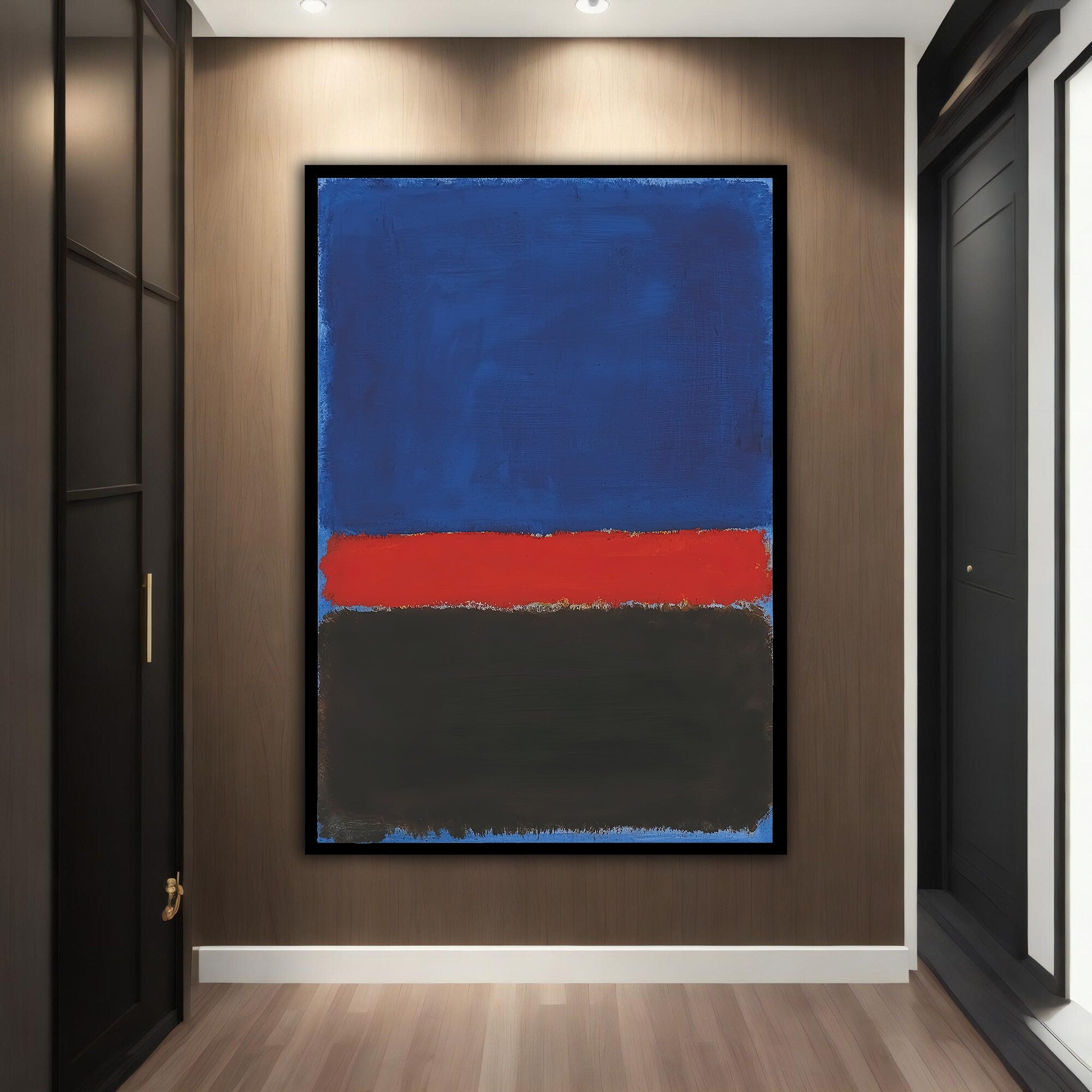 Mark Rothko Canvas Painting ,rothko print, Rothko Reproduction, rothko canvas,blue and red Abstract Canvas Wall Art,mark Expressionism