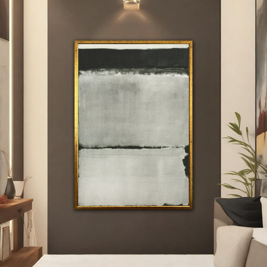 Black and white abstract canvas, mark rothko yellow red art, framed abstract painting, mark canvas, mark framed canvas