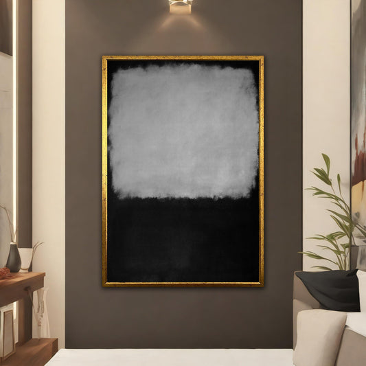 MARK ROTHKO grey and black canvas, minimalist wall decor, abstract canvas painting, grey black abstract poster